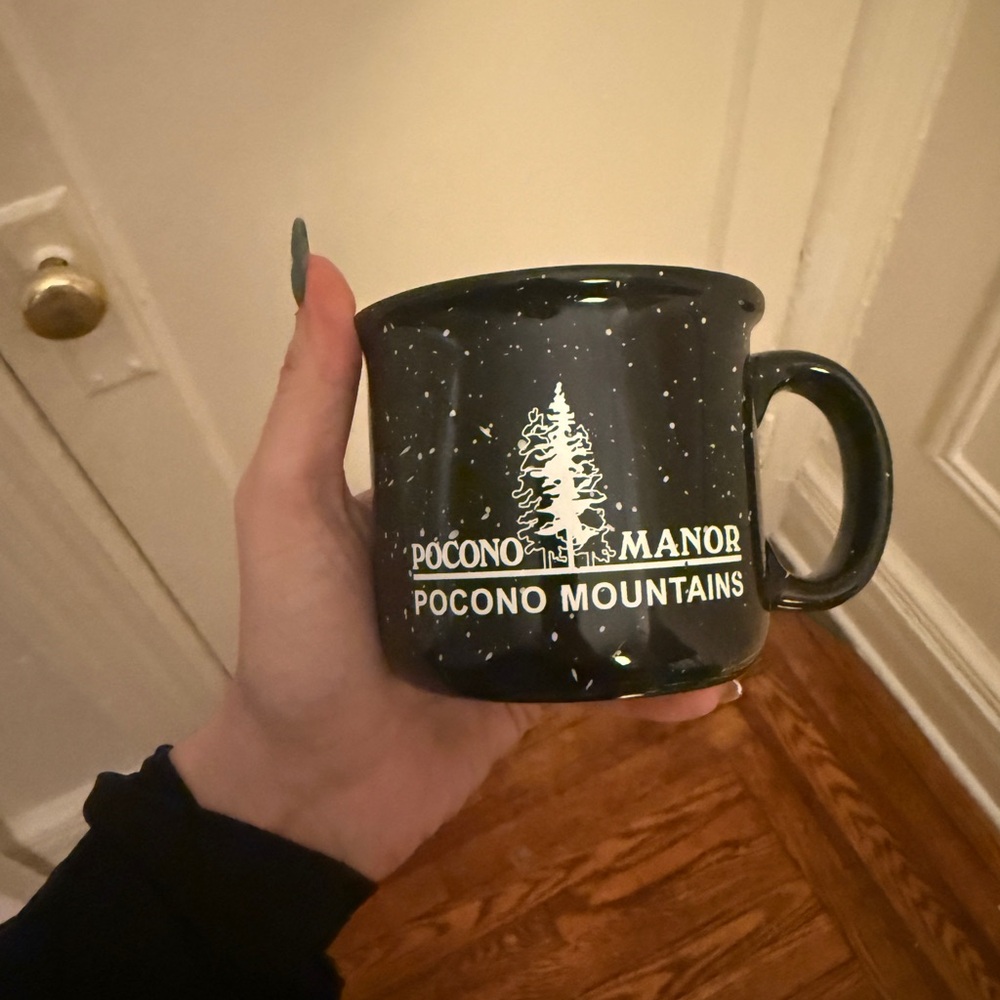 Pocono Manor Mug (black and white) . poconos mountains